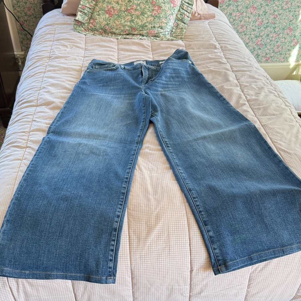 Frame Denim Blue Wide Leg Jeans